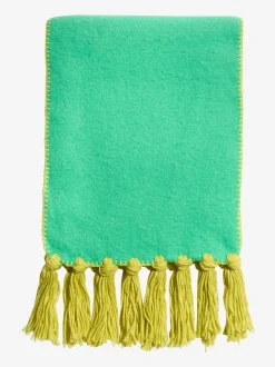 Groen - Love & Roses Tassel Cosy Contrast Brushed Scarf