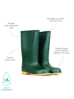 Groen - Muddy Puddles klassieke waterdichte regenlaarzen