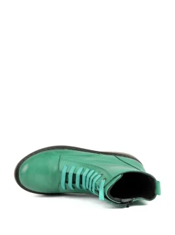 Groen - Pavers All Leather Block Heel Ankle Boots