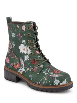 Groen - Pavers Wide Fit Lace-Up Ankle Boots