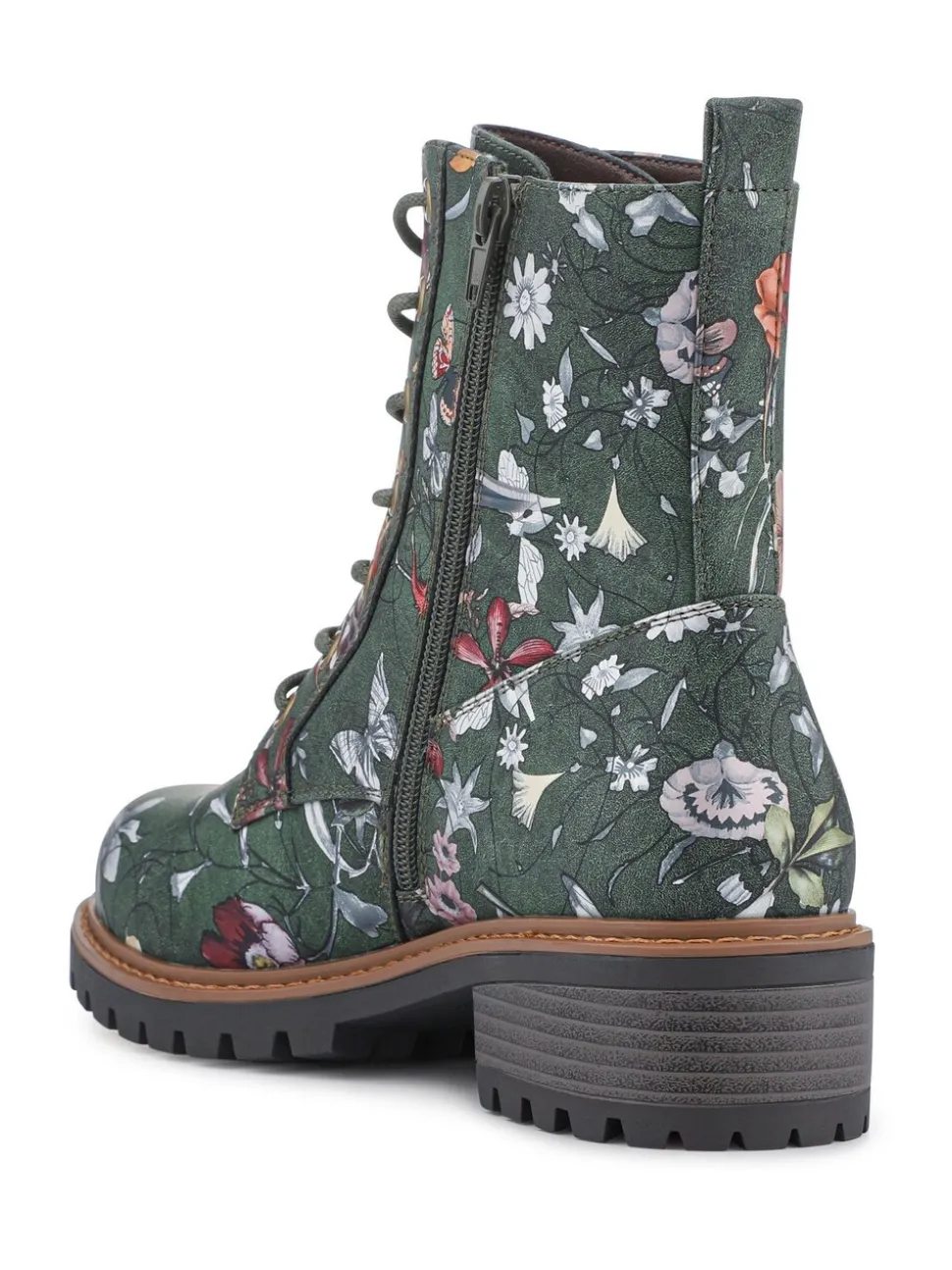 Groen - Pavers Wide Fit Lace-Up Ankle Boots