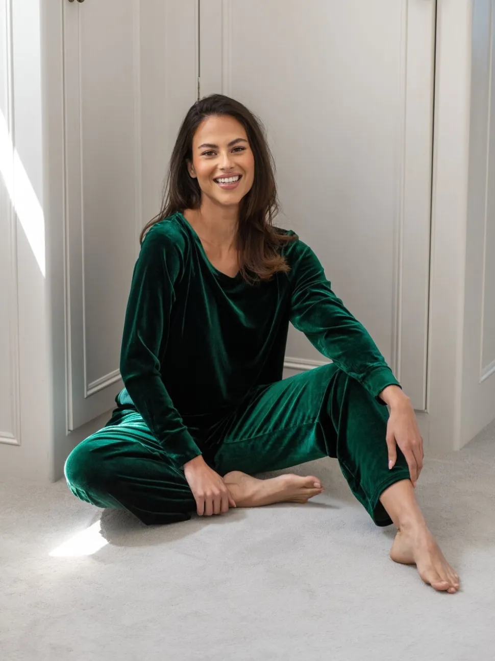 Groen - Pour Moi velours lange pyjama