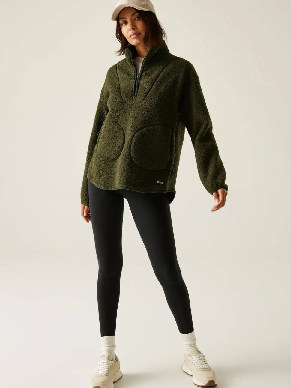 Groen - Regatta Frankie Borg fleece met halve rits