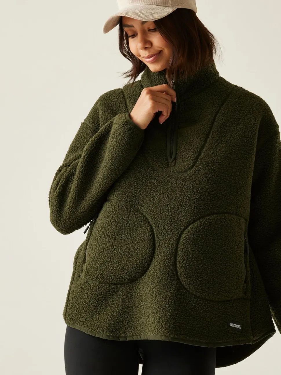Groen - Regatta Frankie Borg fleece met halve rits