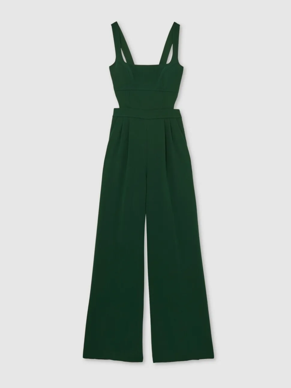 Groen - Reiss Dion Wide-Leg Cut-Out Jumpsuit