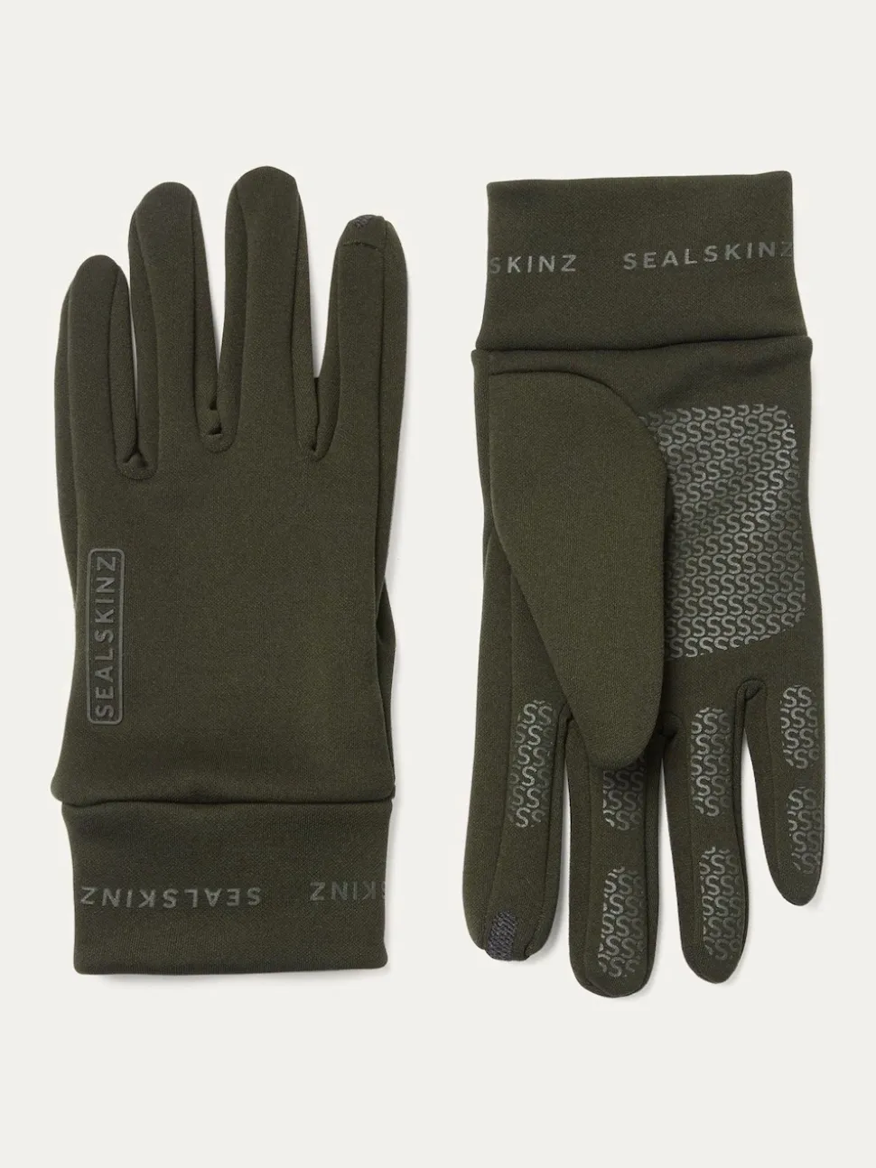 Groen - SEALSKINZ waterafstotende Nano handschoenen van fleece
