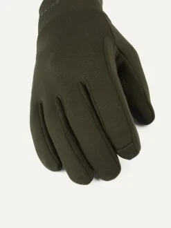 Groen - SEALSKINZ waterafstotende Nano handschoenen van fleece