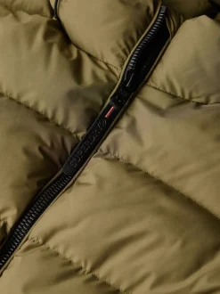 Groen - Superdry - Gewatteerd sportjack met capuchon