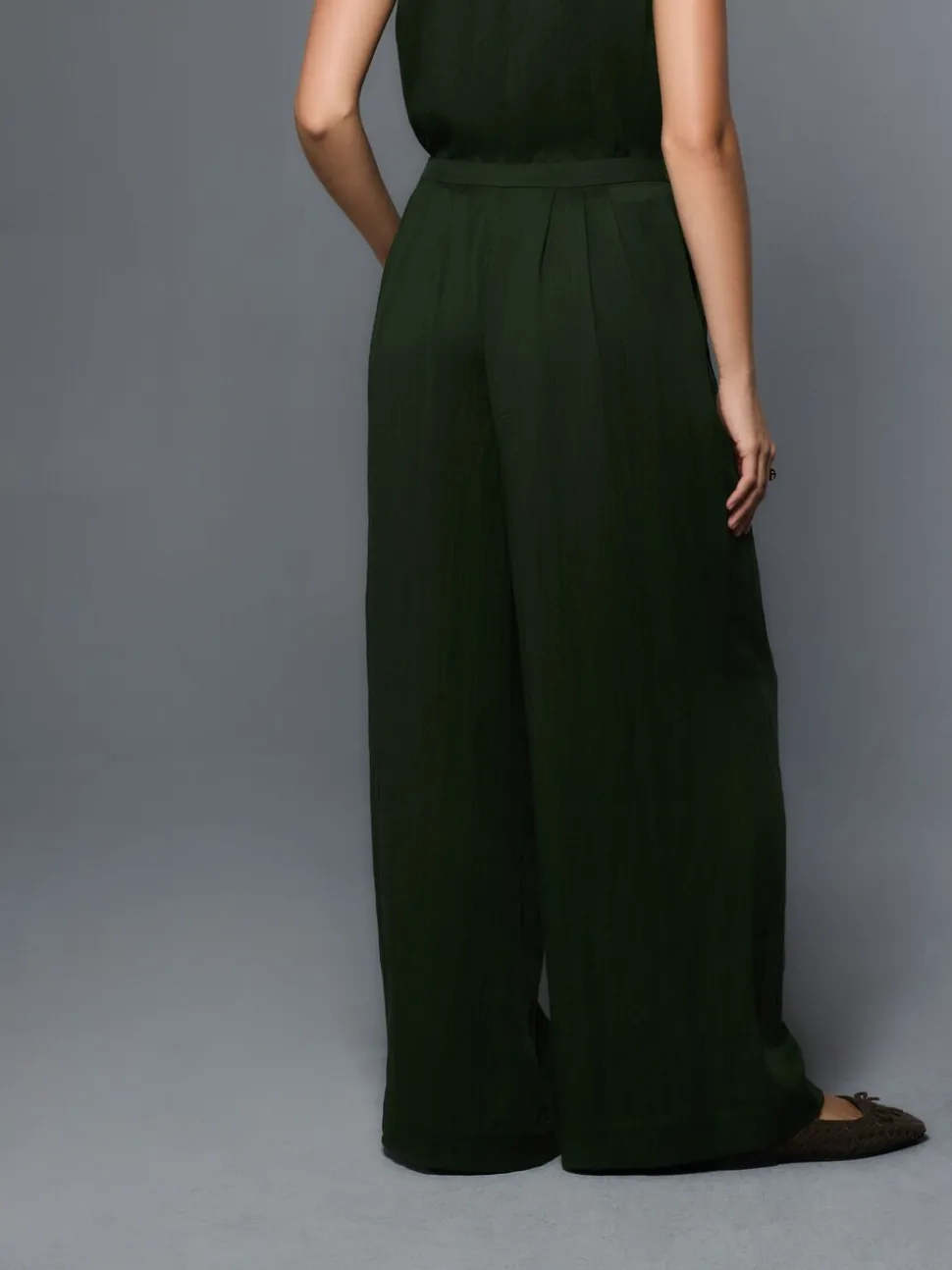 Groen - Superwide Pleated Trousers