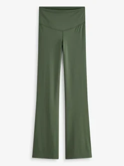 Groen - Superzachte Dry Tech yogasportleggings met uitlopende pijpen