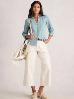 Groen - White Stuff 100% katoenmix jersey Annie shirt
