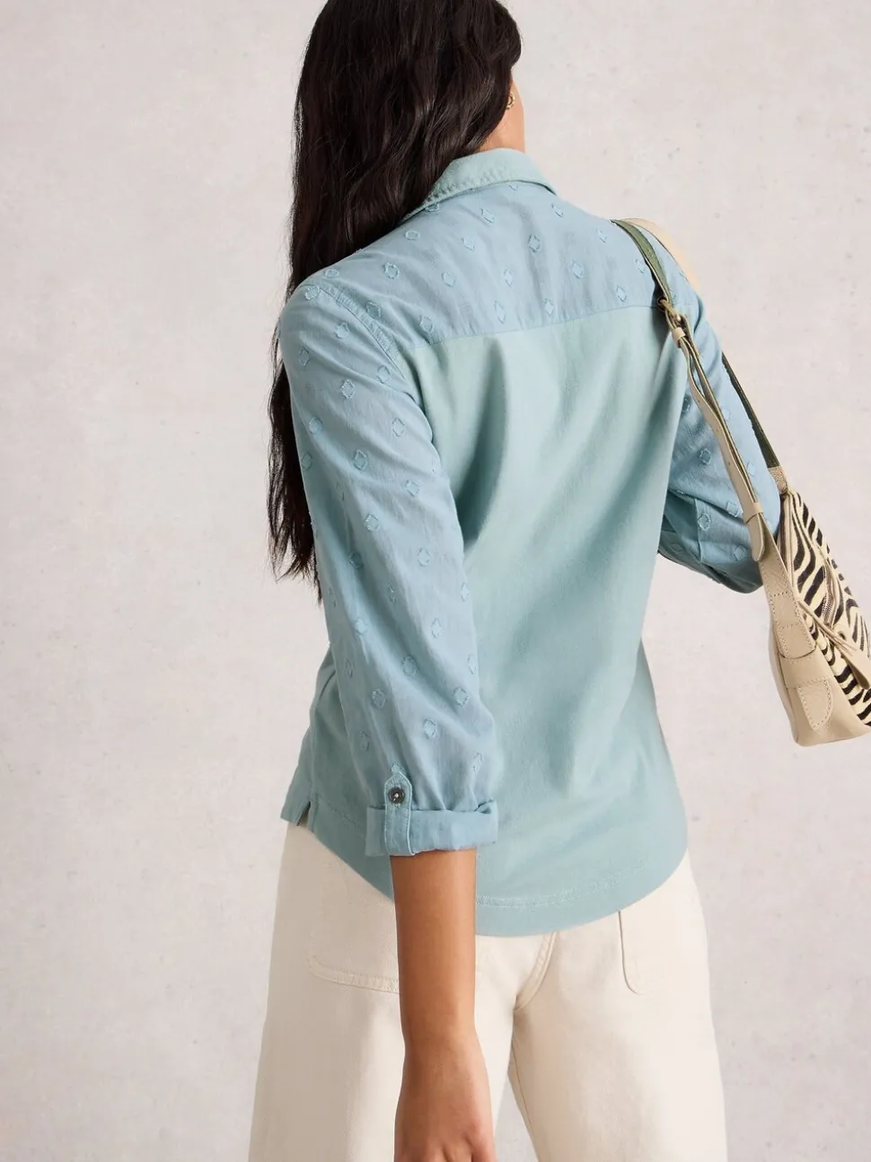 Groen - White Stuff 100% katoenmix jersey Annie shirt