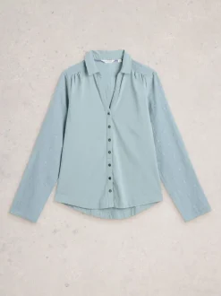 Groen - White Stuff 100% katoenmix jersey Annie shirt