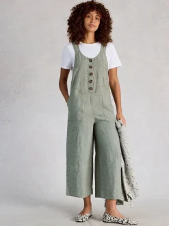 Groen - White Stuff Viola Linen Dungaree
