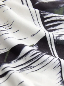Groen met bladerprint - Behaaglijke pyjama met lange mouwen
