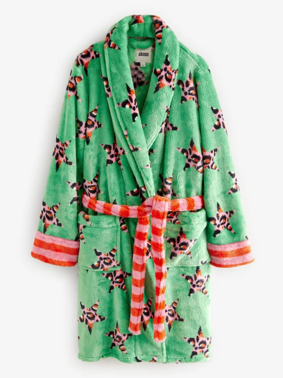 Groen met luipaardprint - Eleanor Bowmer Leopard Print Fleece Robe