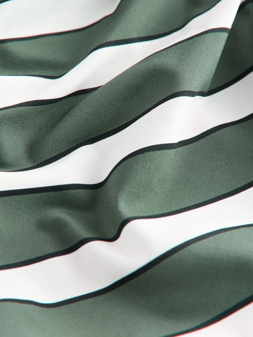 Groen/crème Strepen - Badpak met vormgevende zijrimpeling en buikcorrectie
