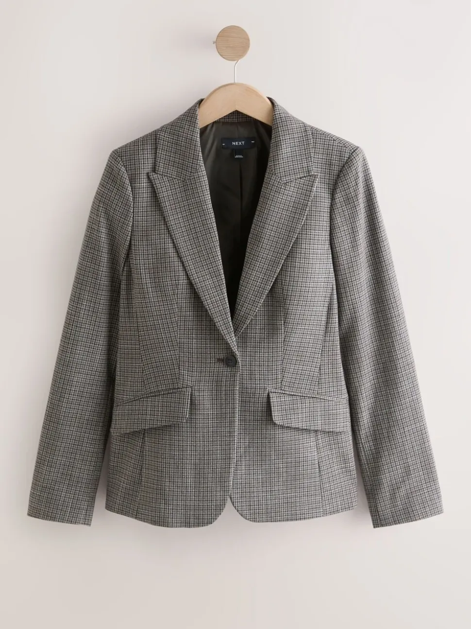 Groen/grijs - Check Sculpted Tailored Single Breasted Blazer