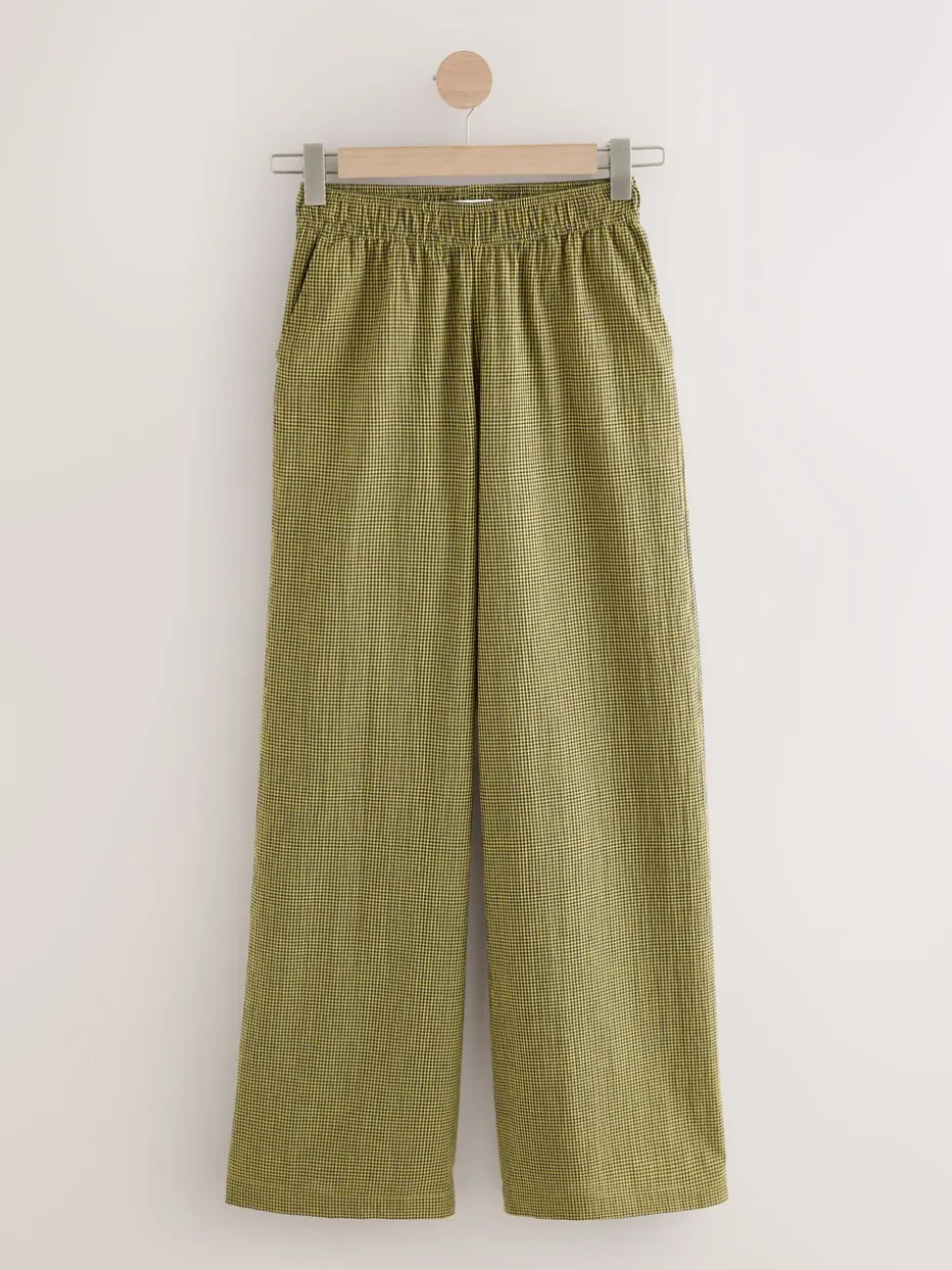 Groen/marineblauw - Gingham Wide Leg Trousers