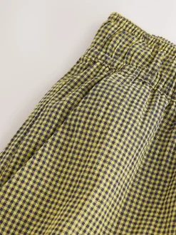 Groen/marineblauw - Gingham Wide Leg Trousers