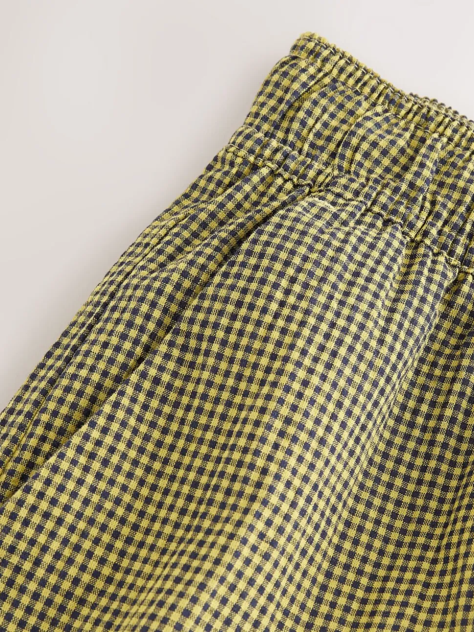 Groen/marineblauw - Gingham Wide Leg Trousers