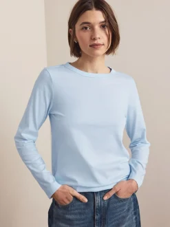 Groen/Paars/Blauw/Ecru/Roze - Set van 5 stuks 100% katoenen T-shirts met lange mouwen