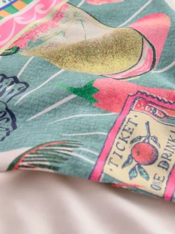 Groen/roze Conversatie - Bikini broekje met print