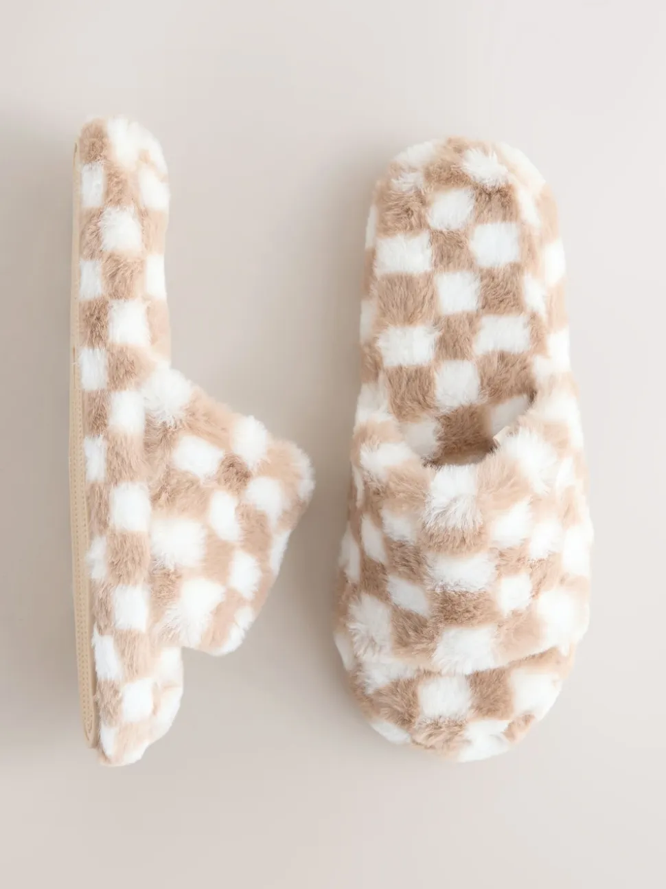 Groen/wit - Checked Slider Slippers