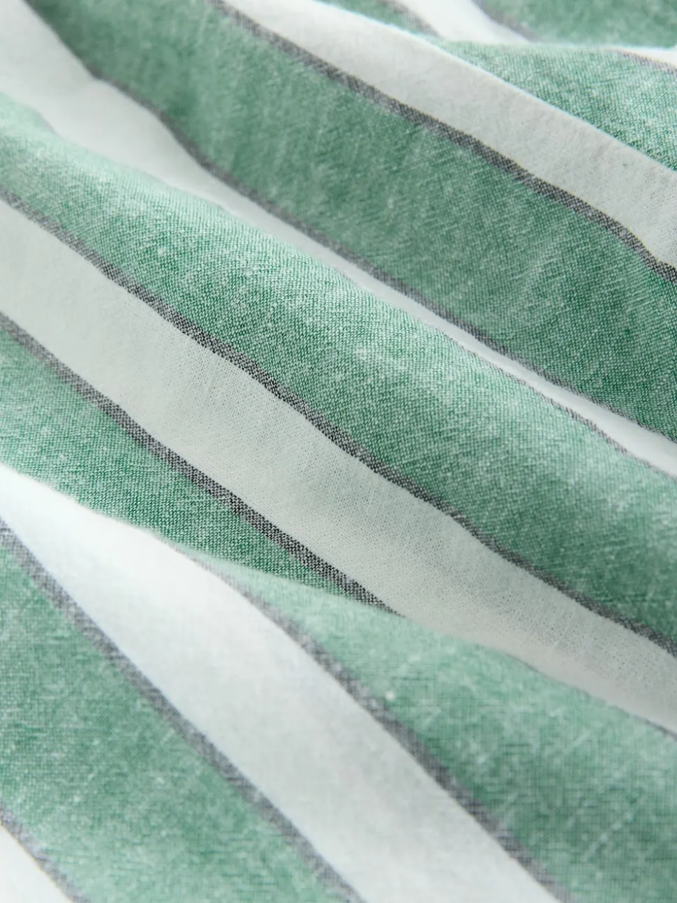 Groen/wit - Zomershort met linnen