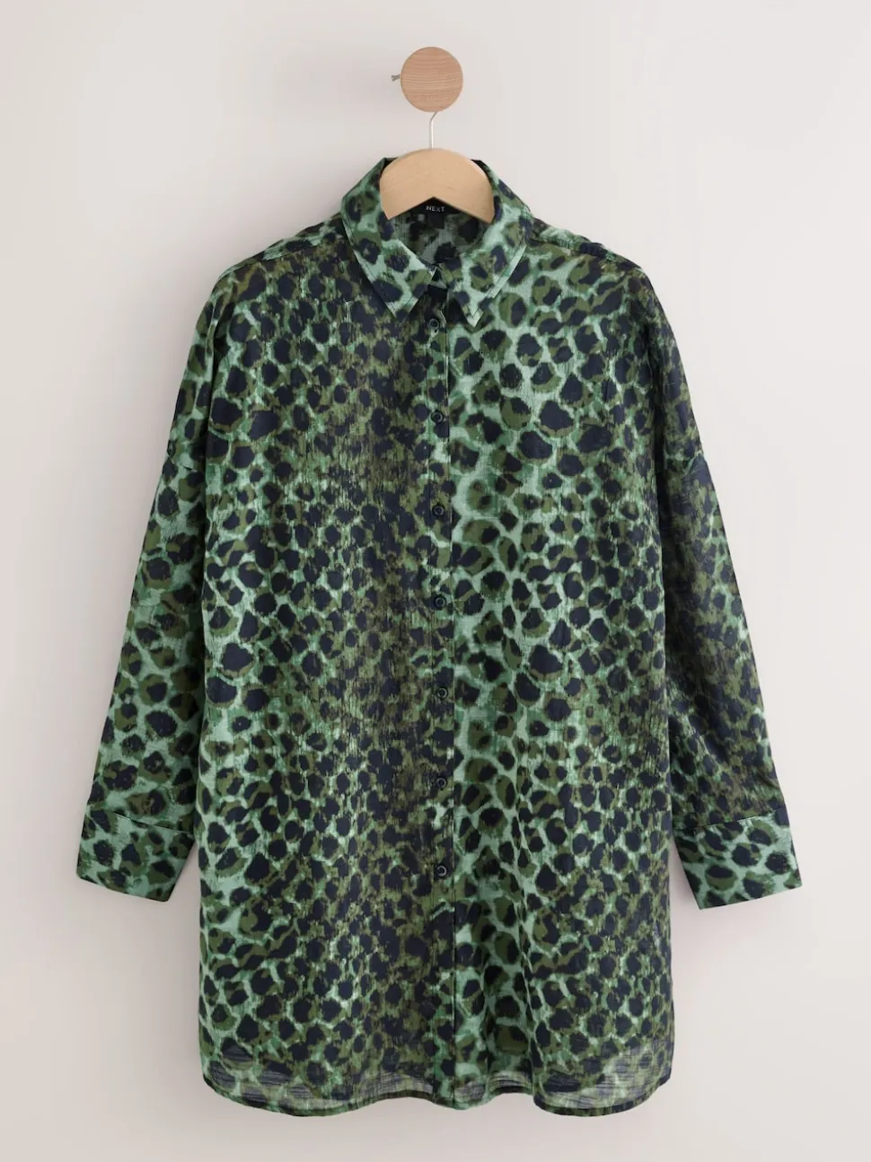 Groen/zwart - Overhemd met strandbedekking