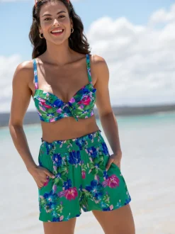 Ground groen - Pour Moi Viscose Beach Shorts
