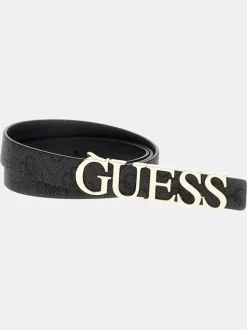 Guess Metal Logo Black Belt