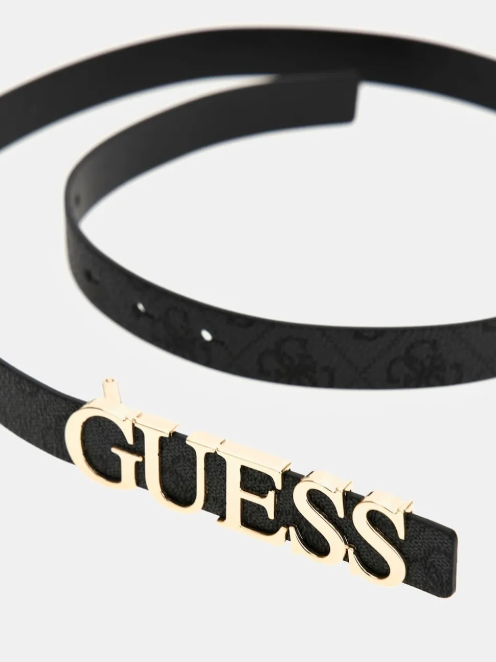 Guess Metal Logo Black Belt