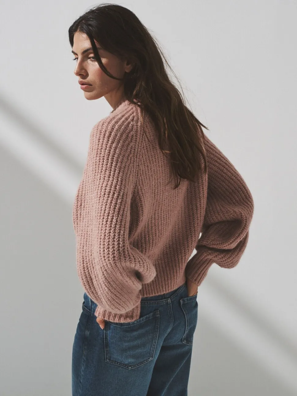 Haver/roze - The Set 2 Pack Ribbed Chunky Knitted Cardigans