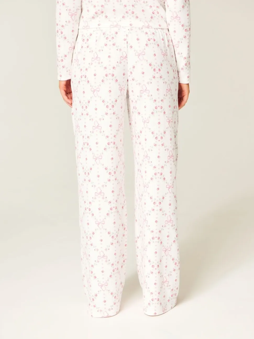 Hollister Cosy Wide leg White Pyjamas Bottoms