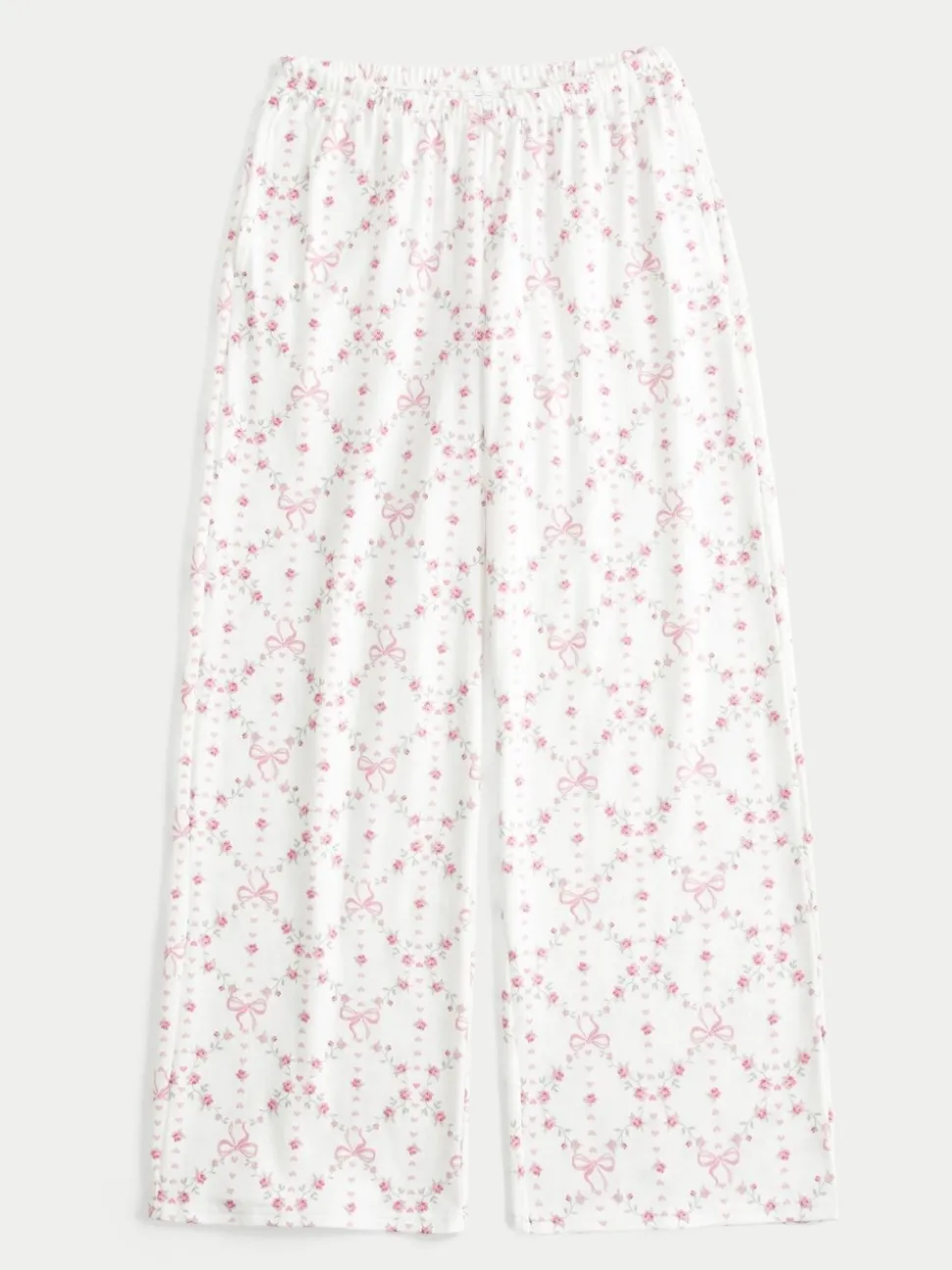 Hollister Cosy Wide leg White Pyjamas Bottoms