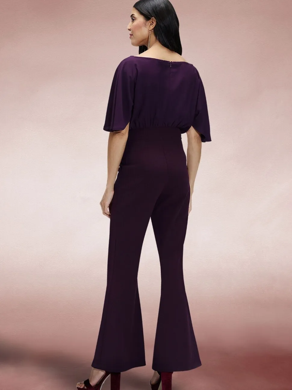 Hot Squash Purple Drop Shoulder Jumpsuit