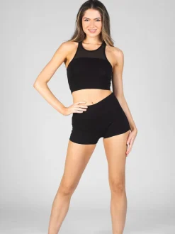 Hotpant shorts met hoge taille