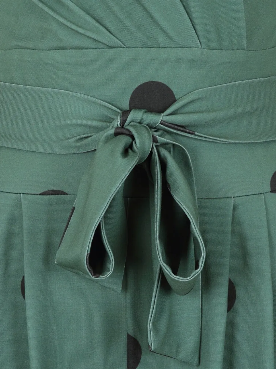 HotSquash groene jersey jumpsuit met wijduitlopende pijpen