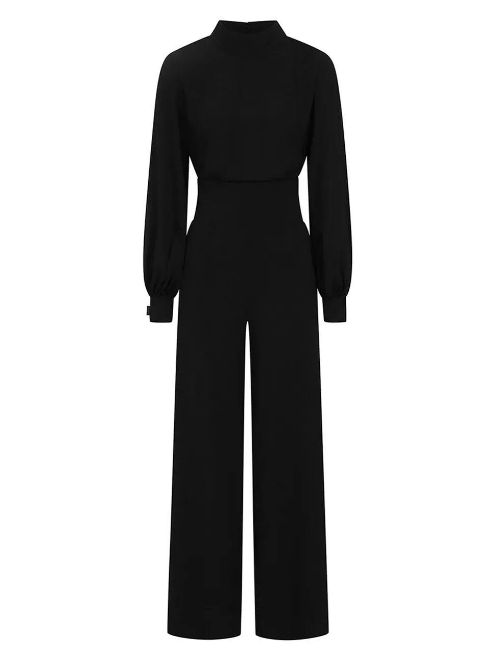 HotSquash jumpsuit met wijde pijpen en blousonmouwen