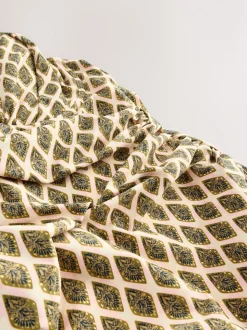 Houtblok Khaki Groen/Cream folie - F-K ondersteunend badpak met beugel