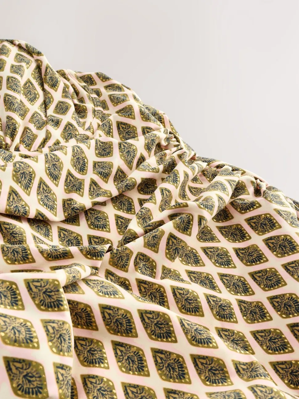 Houtblok Khaki Groen/Cream folie - F-K ondersteunend badpak met beugel