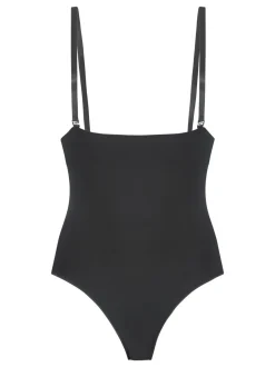 Hunkemöller - Naadloze zwarte shapewear bodysuit met hoge taille en open voorkant