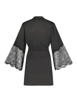 Hunkemöller Satin Kimono Black Robe