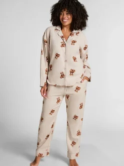 Hunkemoller Grey Flannel Straight Bear Joggers