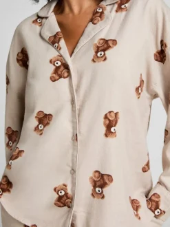 Hunkemoller Grey Flannel Twill Bear Jacket