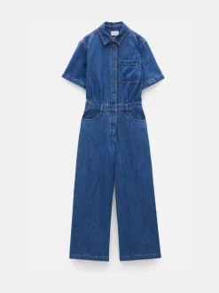 Hush Evelyn Short Sleeve Denim Jumpsuit