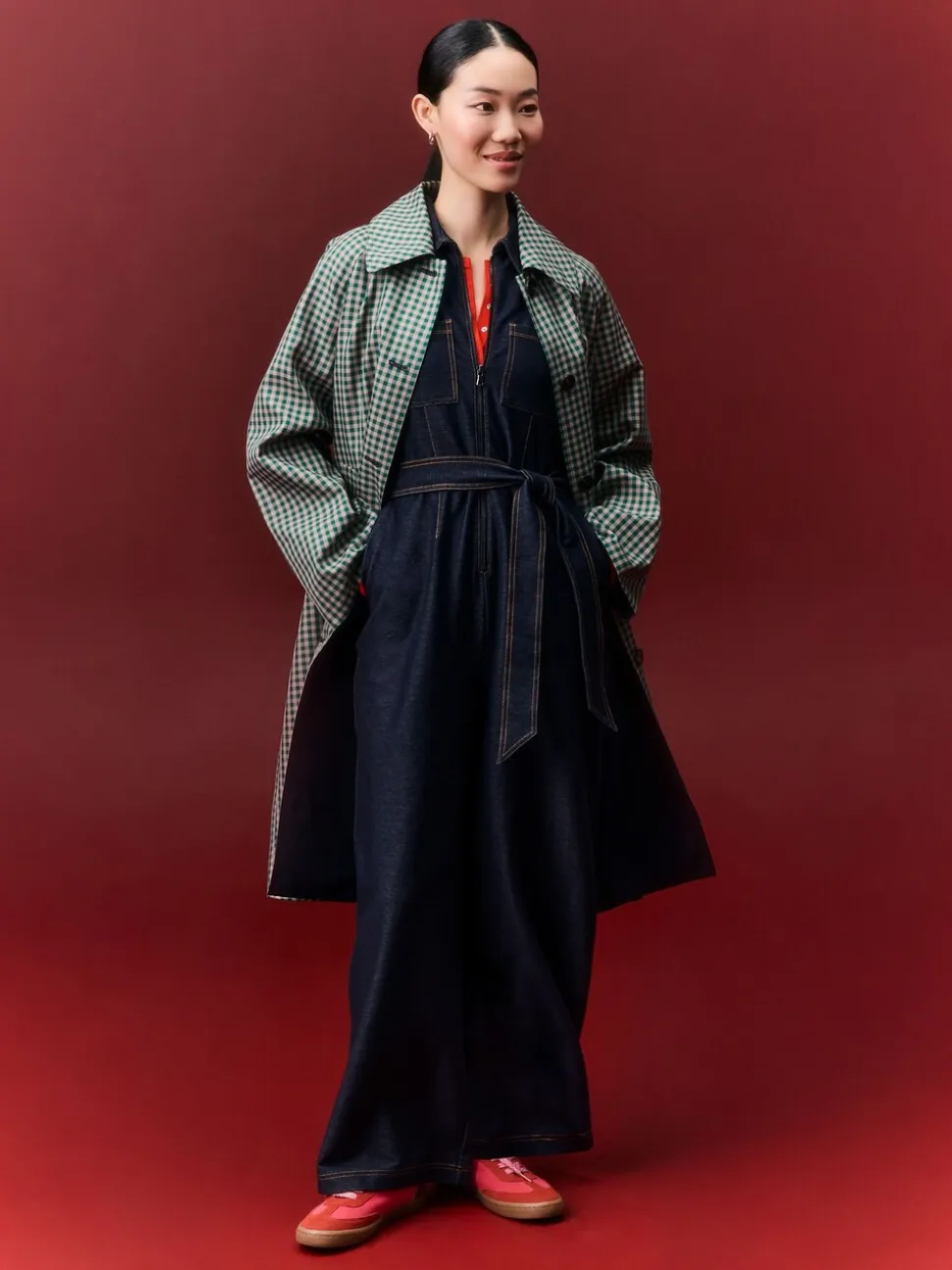 Indigoblauw - Denim Jersey Jumpsuit