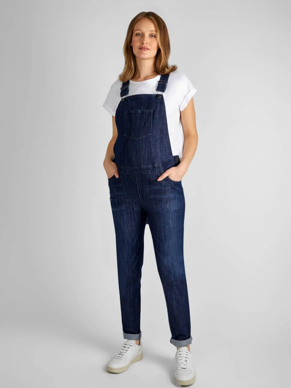 Indigoblauw - JoJo Maman Bébé - Denim tuinbroek