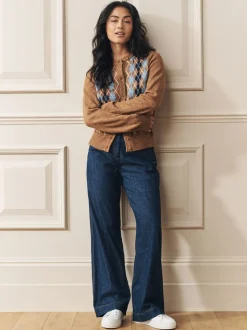 Indigoblauw - Laura Ashley jeans met wijde pijpen